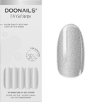 UV Gel Nagelfolien, Gel Strips Silver Cat Eye Doonails