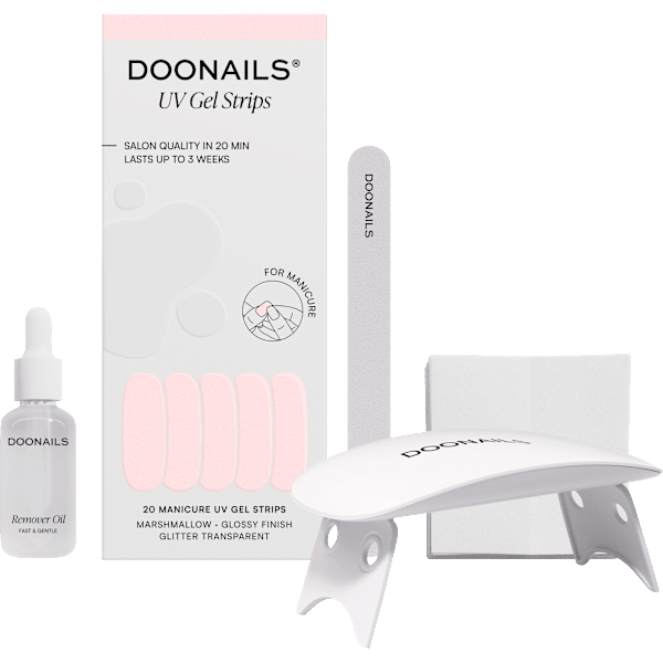 UV Maniküre Starterset, Gel Strips Marshmallow Doonails