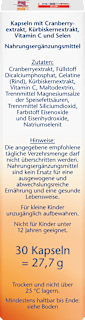 Cranberry +  Kürbis + Vitamin C + Selen Kapseln 30 St. Doppelherz