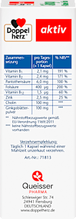 Ginkgo + B-Vitamine + Cholin Kapseln 40 St Doppelherz