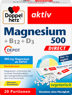 Magnesium 500 +B12 +D3 Direktgranulat 20 St Doppelherz