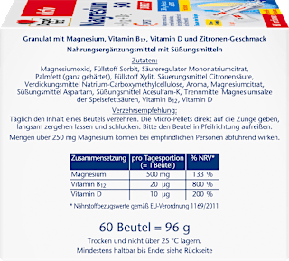 Magnesium 500 Direkt Beutel 60 St Doppelherz