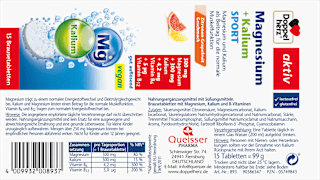 Magnesium Kalium Sport Brausetabletten (15 Stück) Doppelherz