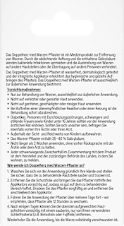 Warzen Entferner Pflaster Doppelherz med