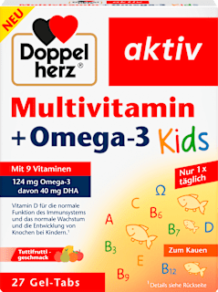 Multivitamin + Omega 3 Kids Gel-Tabs 27 St Doppelherz