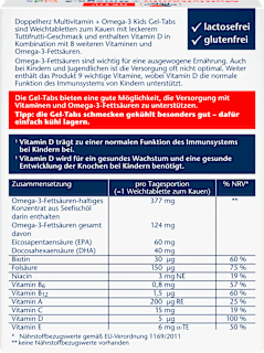 Multivitamin + Omega 3 Kids Gel-Tabs 27 St Doppelherz