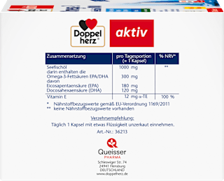 Omega-3 Seefischöl 1000, Kapseln Doppelherz