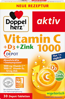 Vitamin C 1000 + D3 + Zink Depot Tabletten 30 St Doppelherz