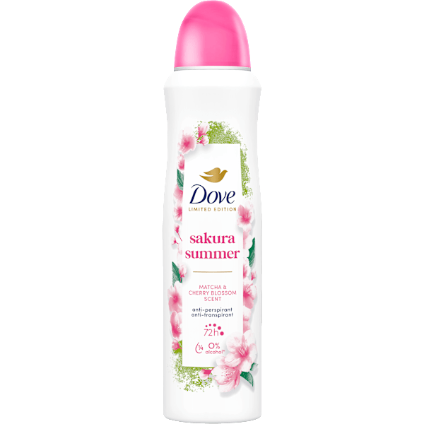 Antitranspirant Deospray sakura summer Matcha & Cherry Blossom Scent Dove