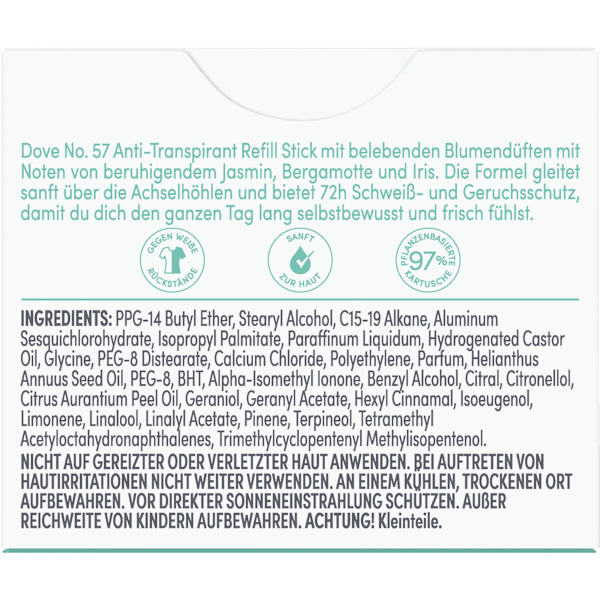 Antitranspirant Deostick Jasmin- & Bergamottenduft, Nachfüllpack Dove