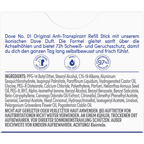 Antitranspirant Deostick Original, Nachfüllpack Dove
