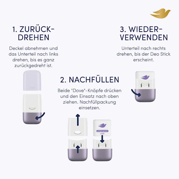 Antitranspirant Deostick Veilchen- & Tonkabohnenduft Dove