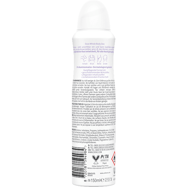 Deospray Whole Body Lavendel & Kamillenduft Dove