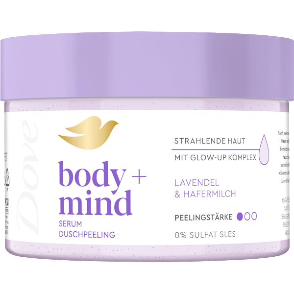 Körperpeeling body+mind Lavendel & Hafermilch Dove