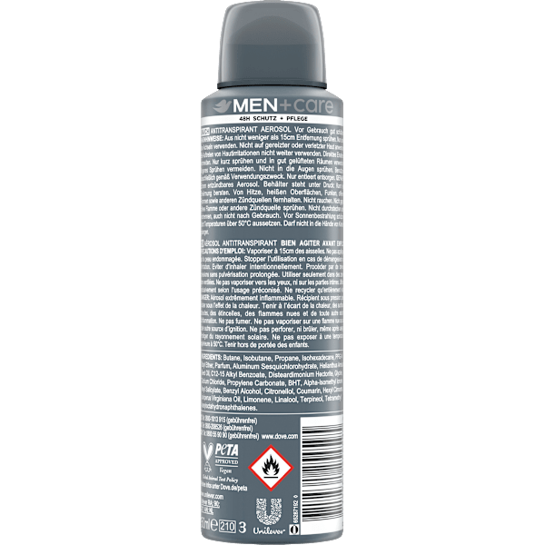 Antitranspirant Deospray Clean Comfort Dove MEN+CARE