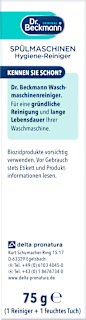 Spülmaschinen-Reiniger Hygiene  Dr. Beckmann