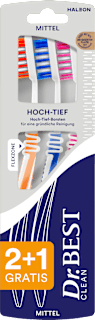 Zahnbürste Clean Hoch-Tief mittel (2+1 Gratis) Dr. BEST