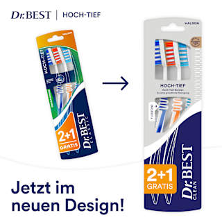 Zahnbürste Clean Hoch-Tief mittel (2+1 Gratis) Dr. BEST