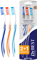 Zahnbürste Clean Hoch-Tief mittel (2+1 Gratis) Dr. BEST