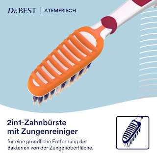 Zahnbürste Clean Pro Atemfrisch 2in1 mittel Dr. BEST