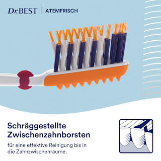 Zahnbürste Clean Pro Atemfrisch 2in1 mittel Dr. BEST