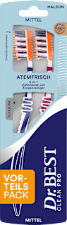 Zahnbürste Clean Pro Atemfrisch 2in1 mittel Dr. BEST