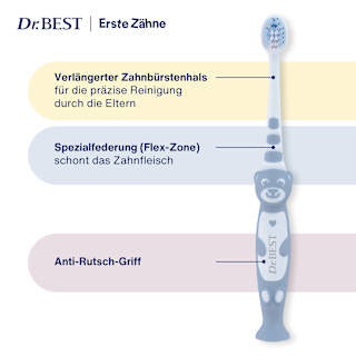 Zahnbürste Kinder Erste Zähne, 0-2 Jahren Dr. BEST
