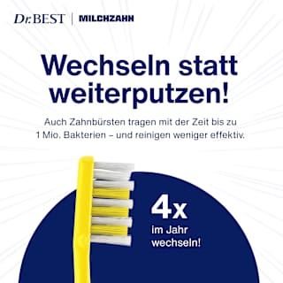 Zahnbürste Kinder Milchzahn 3 bis 6 Jahren Dr. BEST