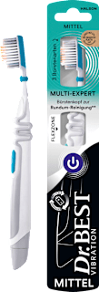 Zahnbürste mit Batterie Vibration Multi Expert mittel Dr. BEST