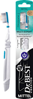 Zahnbürste mit Batterie Vibration Multi Expert mittel Dr. BEST