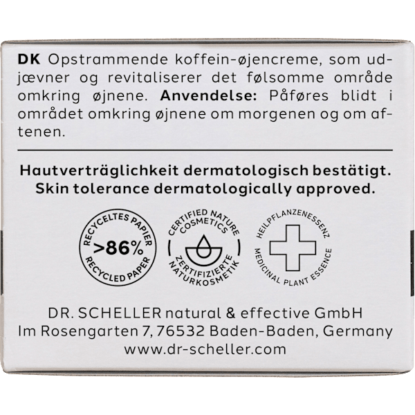 Augencreme Straffend Koffein Dr. Scheller