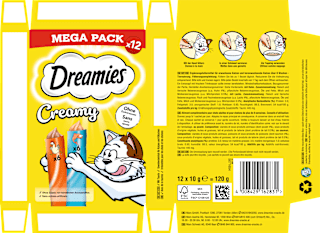 Katzenleckerli Creamy mit Huhn & Lachs (12 Stück) Dreamies