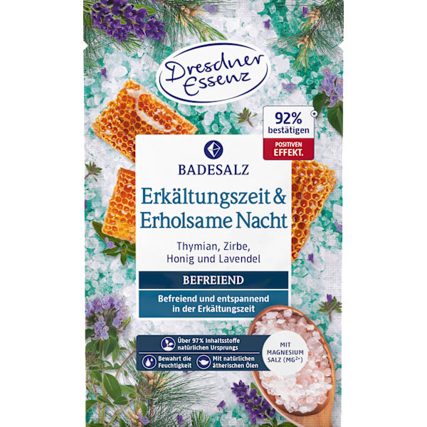 Badesalz Erkältungszeit & Erholsame Nacht Dresdner Essenz
