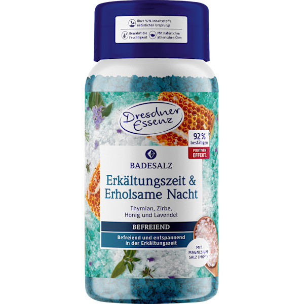 Badesalz Erkältungszeit & Erholsame Nacht Dresdner Essenz