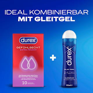 Kondome Gefühlsecht Extra Feucht, Breite 56mm Durex