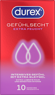 Kondome Gefühlsecht Extra Feucht, Breite 56mm Durex