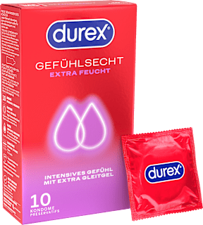 Kondome Gefühlsecht Extra Feucht, Breite 56mm Durex