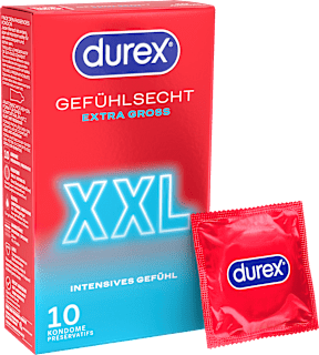 Kondome Gefühlsecht Extra Groß XXL, Breite 60mm Durex