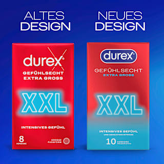 Kondome Gefühlsecht Extra Groß XXL, Breite 60mm Durex