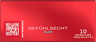 Kondome Gefühlsecht Slim fit, Breite 52,5 mm Durex