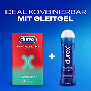 Kondome Gefühlsecht Slim fit, Breite 52,5 mm Durex