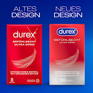 Kondome Gefühlsecht Ultra, Breite 54mm Durex