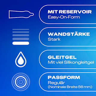 Kondome Hautnah, latexfrei, Breite 56mm Durex
