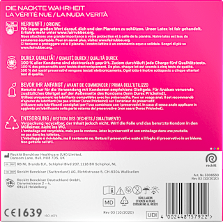 Kondome Pleasure Me, Breite 56mm Durex