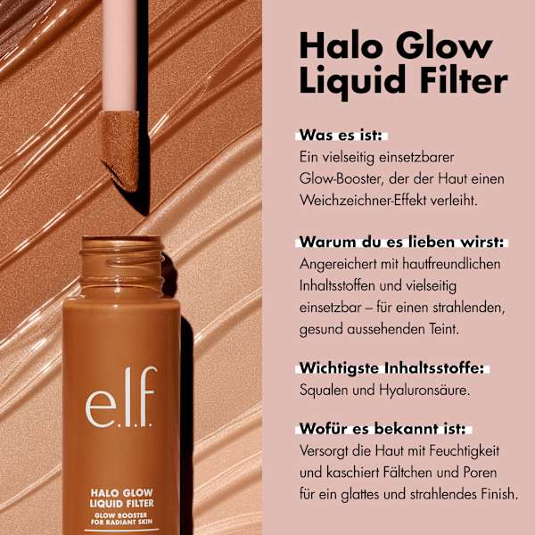 Foundation Halo Glow Liquid Filter 0.5 Fair e.l.f. Cosmetics