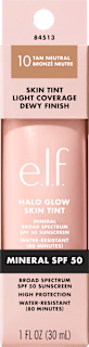 Foundation Halo Glow Skin Tint 10 Tan Neutral e.l.f. Cosmetics