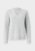 TOM TAILOR V NECK PULLOVER - Jumper - medium silver grey