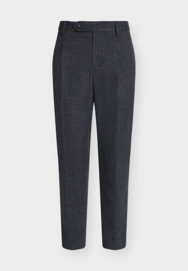 Tommy Hilfiger NY SMALL PATTERN DRESS PANTS - Suit trousers - navy blue