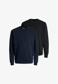 Jack & Jones 2ER PACK BRADLEY - Sweatshirt - schwarz   dunkelblau