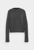 Vero Moda Tall VMINGRID O NECK  - Jumper - dark grey melange